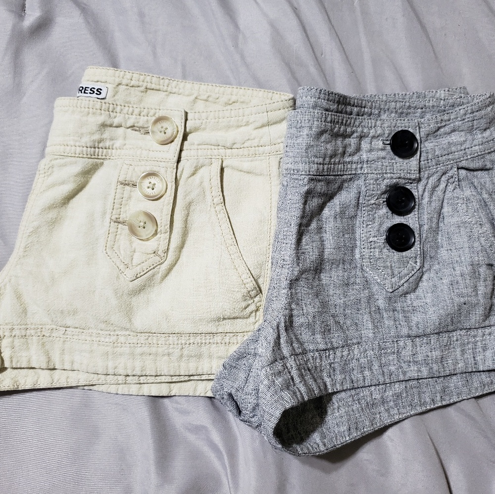 Express shorts 2 pair size 0